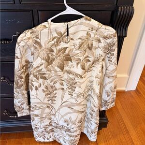 Tuckernuck Cream and Brown Floral Dress